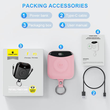 Power Up Your Adventures with the 10000mAh Portable Charger - Fast Charging Power Bank with Built-In Cables and LED Display